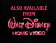 The "Also Available from Walt Disney Home Video" variant.